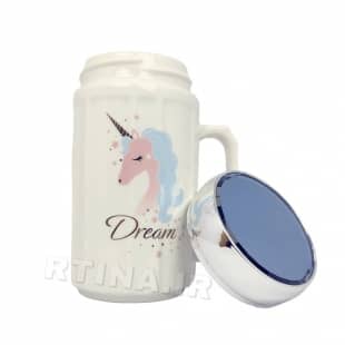 ماگ دخترانه طرح اسب تک شاخ مدل DREAM