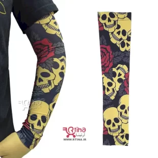 ساق دست اسپورت مردانه نخی مدل Rose & Skull