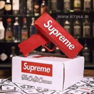 تفنگ پول پاش supreme | سه عدد باتری رایگان+ دلار 100 عددی