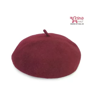 کلاه کج فرانسوی دخترانه و زنانه رنگ زرشکی
