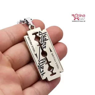 پلاک گردنبند طرح تیغ پسرانه و دخترانه خفن همراه با زنجیر