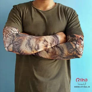 ساق دست بلند مردانه طرح عقاب و ببر (جوان و بزرگسال)