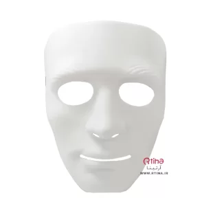 ماسک پوکر فیس خنثی سفید PVC/ اورجینال