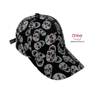 کلاه کپ اسکلتی بیسبالی طرح اسکلتیSKULL