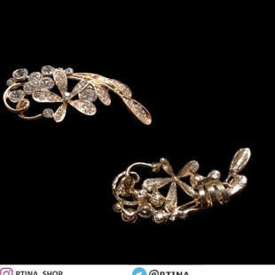 گوشواره لاله گوشی مدل گلدار