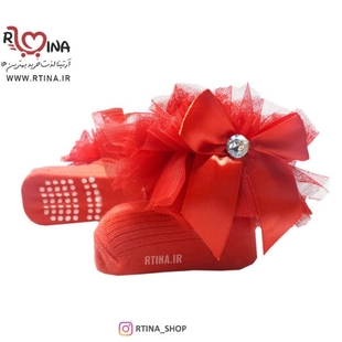 جوراب نوزادی مدل لب تور و ساتن