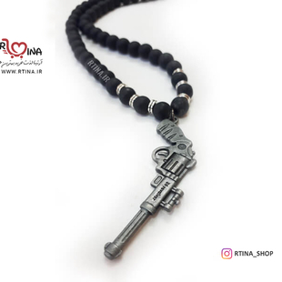 گردنبند اسپرت مهره دار طرح تفنگ