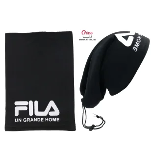 اسکارف مشکی بند دار زمستانه دو لایه طرح FILA