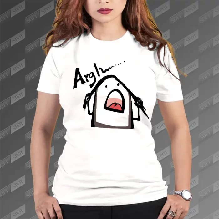 تیشرت زنانه طرح میم دختر کلافه TS-662
