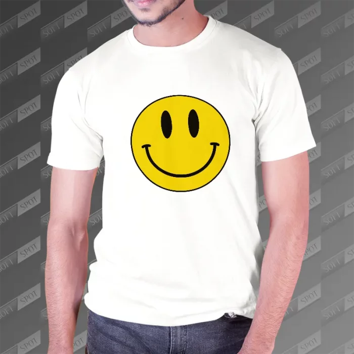 تیشرت مردانه طرح شکلک لبخند TS-675