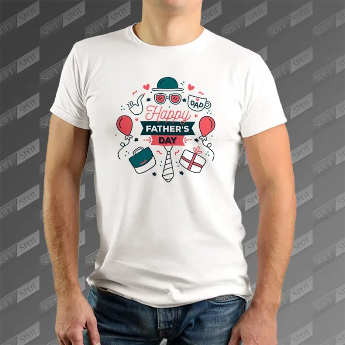 تیشرت مردانه طرح Happy Fathers Day TS-758