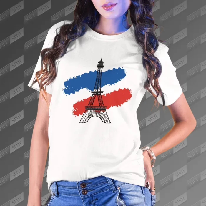 تیشرت زنانه طرح Eiffel Tower TS-839