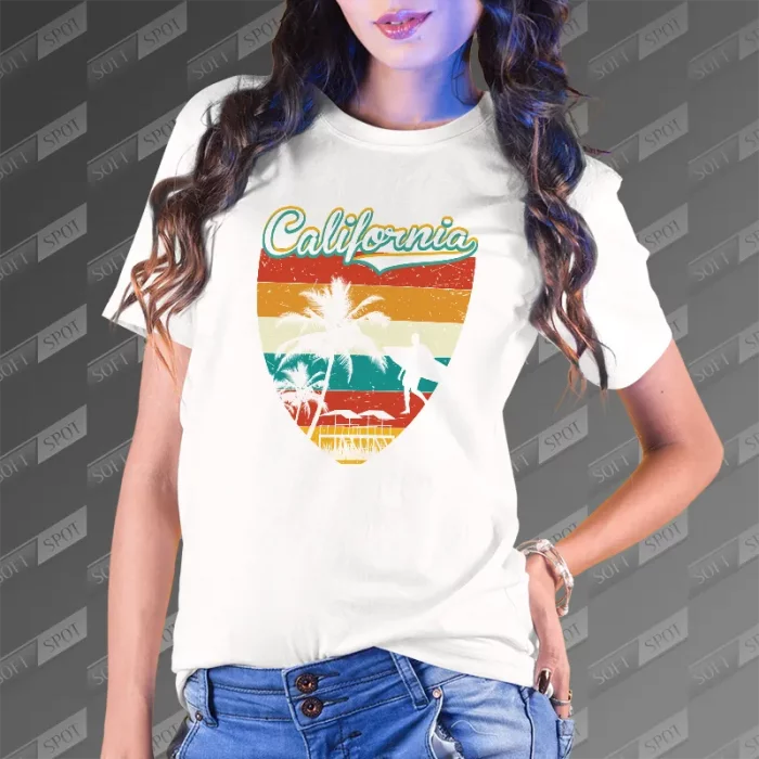 تیشرت زنانه طرح California TS-854