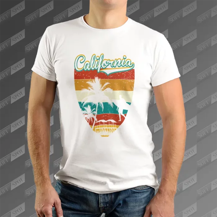 تیشرت مردانه طرح California TS-856