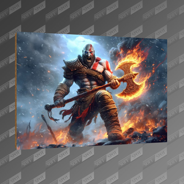 تخته شاسی طرح Kratos Immortal Warrior MDF-59