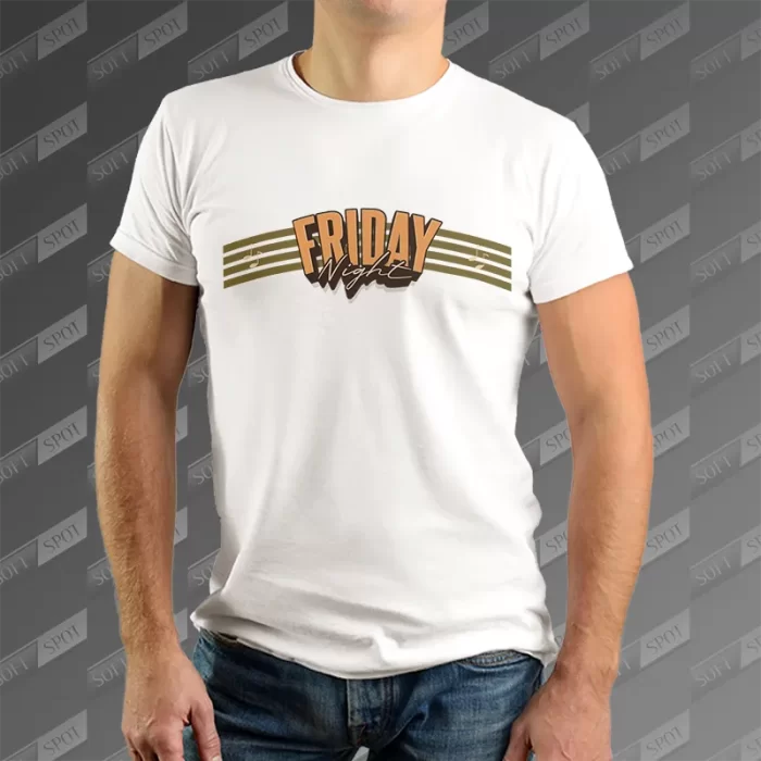 تیشرت مردانه طرح Friday Night TS-595
