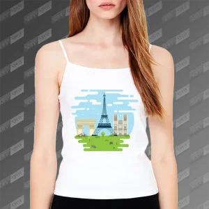 تاپ زنانه طرح Paris City TS-837