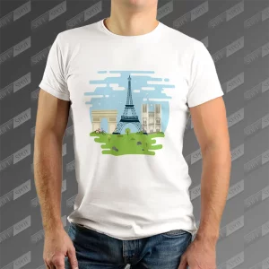 تیشرت مردانه طرح Paris City TS-838