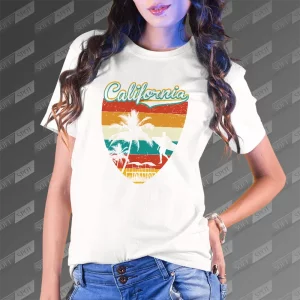 تیشرت زنانه طرح California TS-854