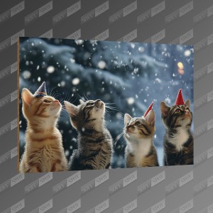 تخته شاسی طرح Christmas Kittens MDF-32