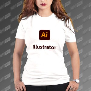 تیشرت زنانه طرح Illustrator TS-496