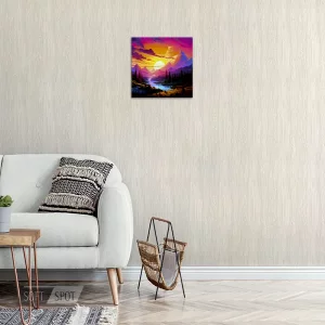 تخته شاسی طرح Mountain Landscape Illustration MDF-146