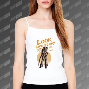 تاپ زنانه طرح Look Like a Lady Think Like a Leader TS-646