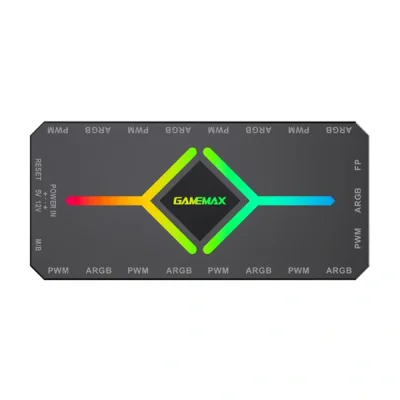 هاب کنترل نورپردازی و سرعت فن گیم مکس مدل V4.0 ARGB HUB PWM Black