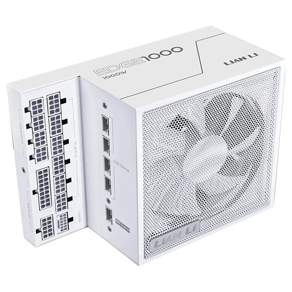 پاور 1000 وات لیان لی مدل EDGE GOLD 1000 UK White Full Modular به همراه هاب