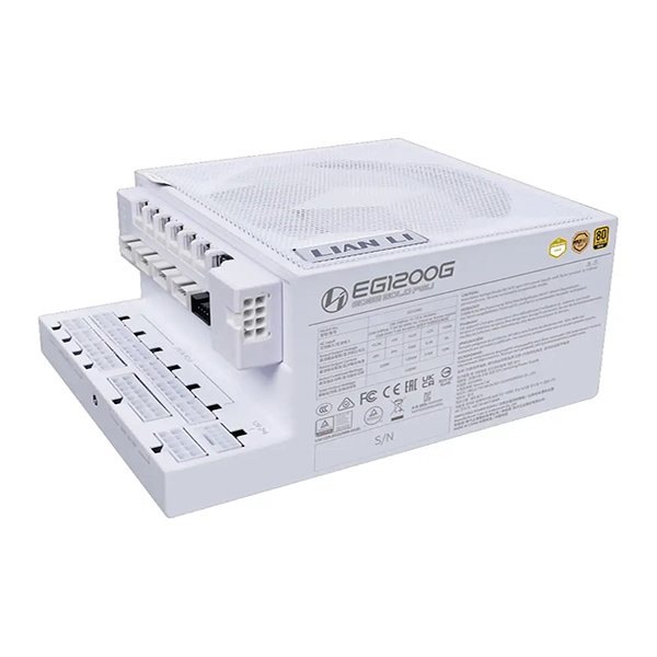 پاور 1200 وات لیان لی مدل EDGE GOLD 1200 UK White Full Modular به همراه هاب