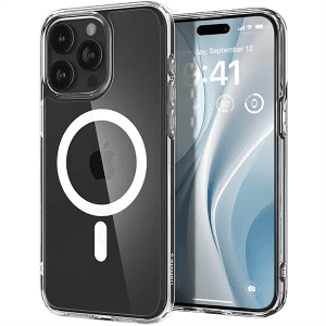 کاور Spigen Ultra Hybrid Magsafe iPhone 15Pro Clear White
