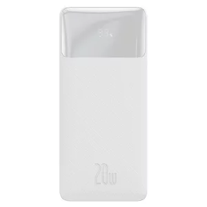 پاوربانک بیسوس مدل Bipow Digital display fast charge Display 20W white OE ظرفیت 30000 میلی آمپر ساعت