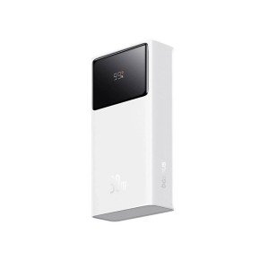 پاوربانک بیسوس مدل Star-Lord Digital Display Fast Charging 30W Moon White OS ظرفیت 10000 میلی آمپر ساعت