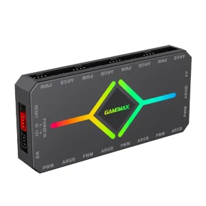 هاب کنترل نورپردازی و سرعت فن گیم مکس مدل V4.0 ARGB HUB PWM Black