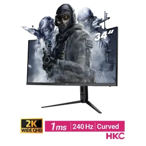 مانیتور گیمینگ 34 اینچ خمیده اچ کا سی مدل MG34H18Q240