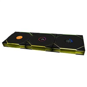 فن کیس لیان لی مدل UNI FAN TL120 LCD Wireless Black بسته 3 عددی