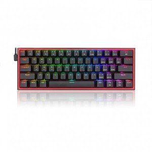 کیبورد گیمینگ ردراگون مدل REDRAGON Fizz K617 black and red