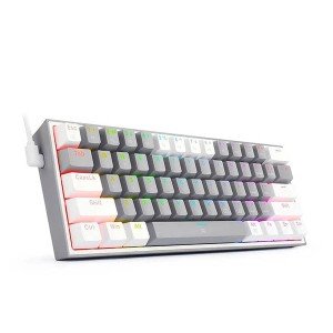 کیبورد مخصوص بازی ردراگون مدل Fizz K617 gray and white