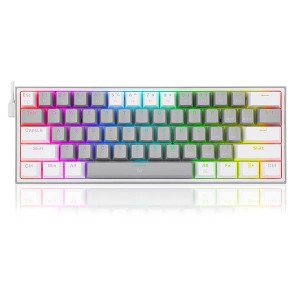 کیبورد مخصوص بازی ردراگون مدل Fizz K617 gray and white
