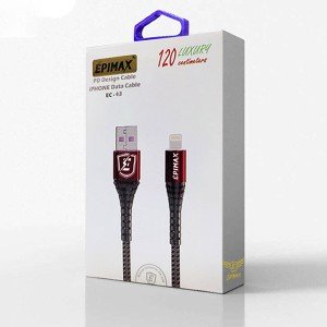 کابل شارژر یو اس بی به لایتنینگ EPIMAX مدل EC - 43 PD