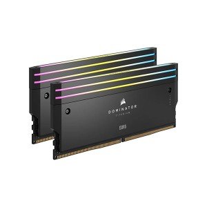 حافظه رم دسکتاپ کورسیر مدل DOMINATOR Titanium RGB 32GB 16GBx2 DDR5 6400Mhz CL32