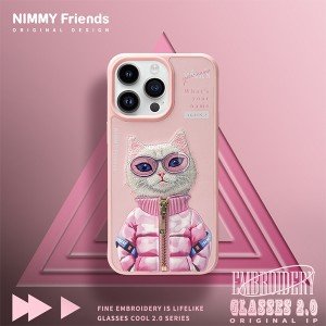 کاور طرح دار IPhone 15 Promax  نیمی مدل pussy cat