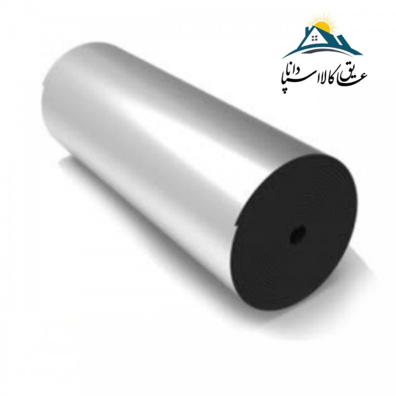عایق رولی الاستومری ضخامت 19 میلی متر روکش آلومینیوم 130 میکرون