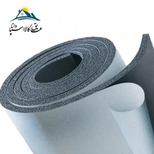 عایق رولی الاستومری ضخامت 6 میلی متر روکش آلومینیوم 230 میکرون