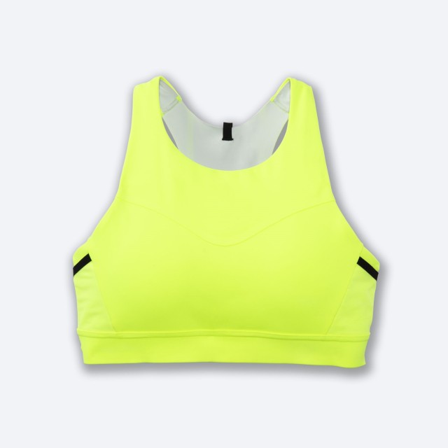 نیم تنه ورزشی زنانه بروکس مدل Brooks 3 Pocket Sports Bra|فسفری
