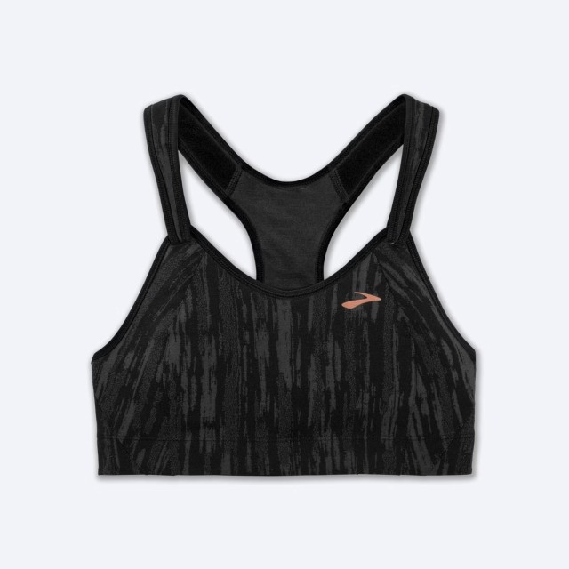 نیم تنه ورزشی زنانه بروکس مدل  Brooks Rebound Racer Bra|طوسی طرح دار