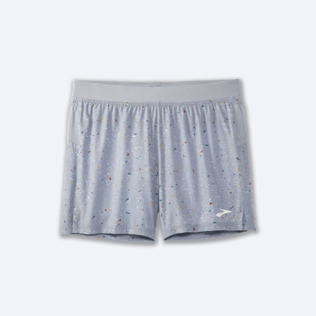 شورت ورزشی مردانه بروکس مدل Brooks Men's Sherpa 5" Short|طوسی طرح دار