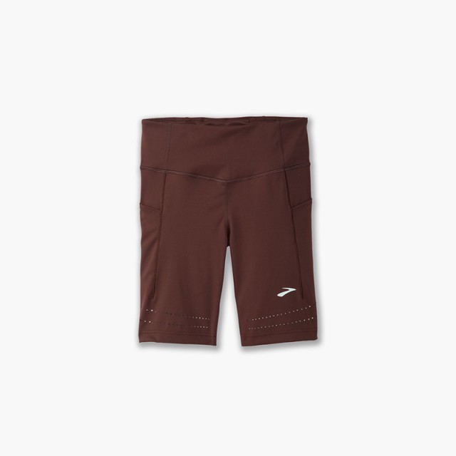 شورت تایت ورزشی زنانه بروکس مدل Brooks Women's Method8" Short Tight|قهوه ای