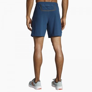 شورت ورزشی مردانه بروکس مدل Brooks Men Run Within 7 Linerless Short|آبی تیره