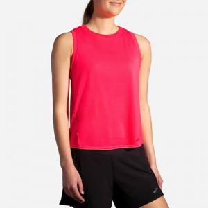 تاپ ورزشی زنانه بروکس مدل Brooks Women's Distance Tank Top|صورتی
